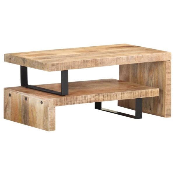 vidaXL 2 Piece Coffee Table Set Solid Mango Wood - Image 2