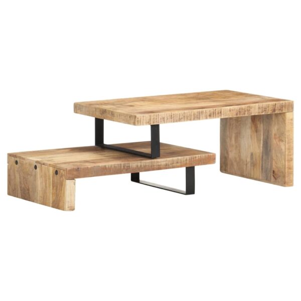 vidaXL 2 Piece Coffee Table Set Solid Mango Wood - Image 11