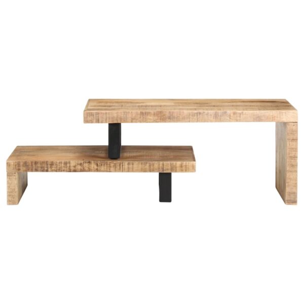 vidaXL 2 Piece Coffee Table Set Solid Mango Wood - Image 3