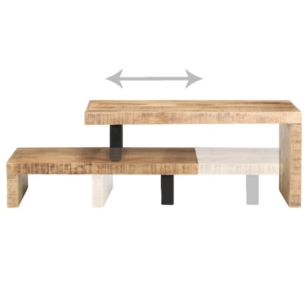 vidaXL 2 Piece Coffee Table Set Solid Mango Wood - Image 4