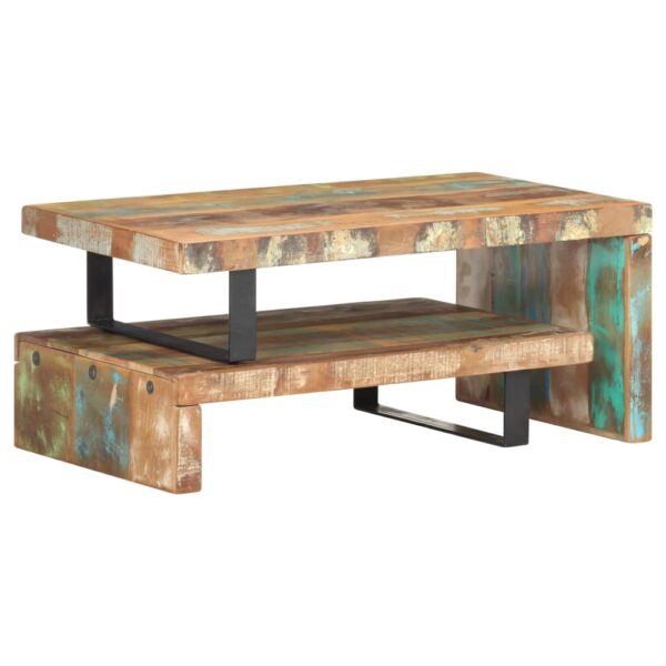 vidaXL 2 Piece Coffee Table Set Solid Reclaimed Wood - Image 2