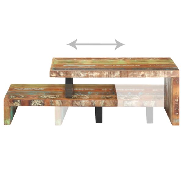 vidaXL 2 Piece Coffee Table Set Solid Reclaimed Wood - Image 4