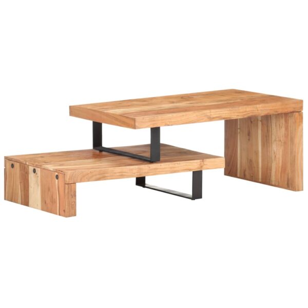 vidaXL 2 Piece Coffee Table Set Solid Acacia Wood - Image 12