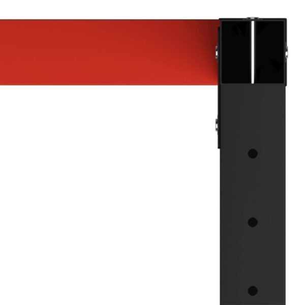 vidaXL Work Bench Frame Metal 47.2"x22.4"x31.1" Black and Red - Image 6