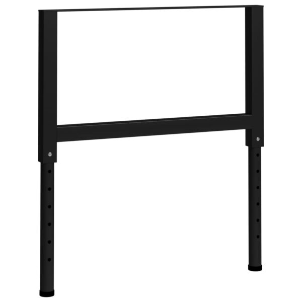 vidaXL Adjustable Work Bench Frames 2 pcs Metal 33.5"x(27.2"-37.6") Black - Image 8