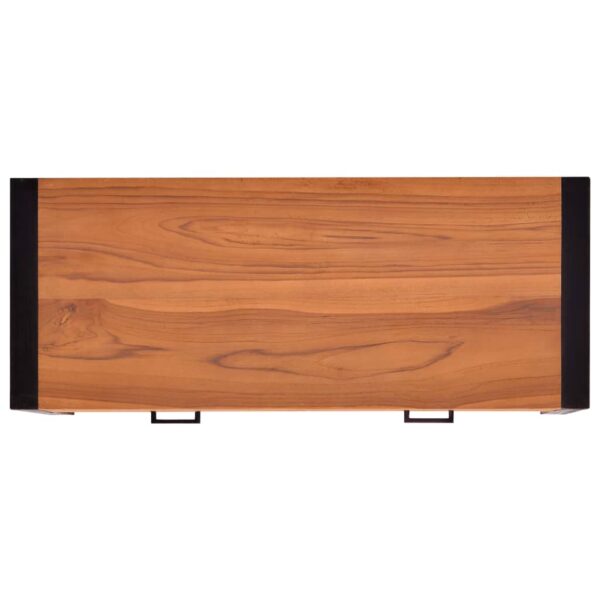 vidaXL Desk with 2 Drawers 39.4"x15.7"x29.5" Teak Wood - Image 6