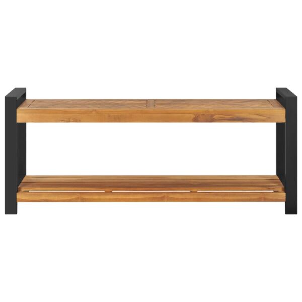 vidaXL Bench 47.2" Solid Teak Wood - Image 2