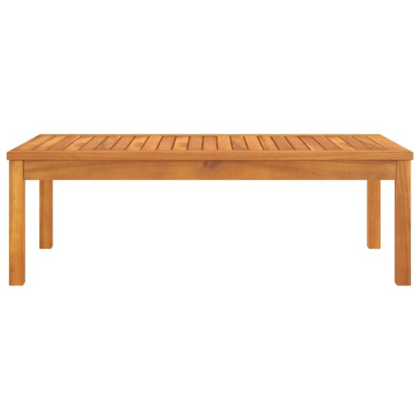 vidaXL Coffee Table 39.4"x19.7"x13" Solid Acacia Wood - Image 2