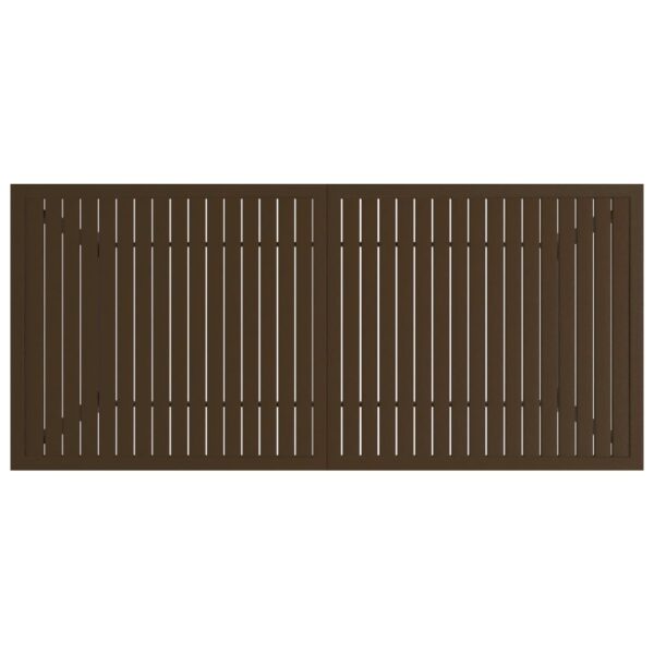 vidaXL Patio Table Brown 74.8"x31.5"x28.3" Steel - Image 4