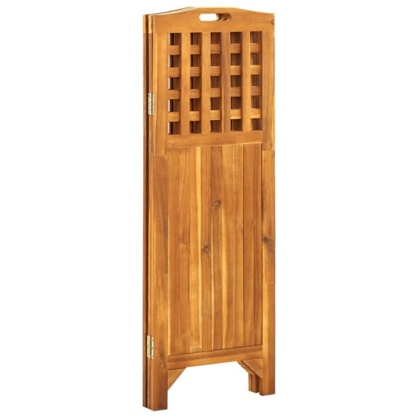 vidaXL 3-Panel Room Divider 47.6"x0.8"x47.2" Solid Acacia Wood - Image 4