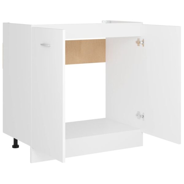 vidaXL Sink Bottom Cabinet White 31.5"x18.1"x32.1" Engineered Wood - Image 5