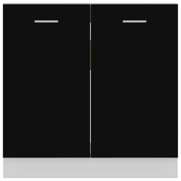 vidaXL Sink Bottom Cabinet Black 31.5"x18.1"x32.1" Engineered Wood - Image 6