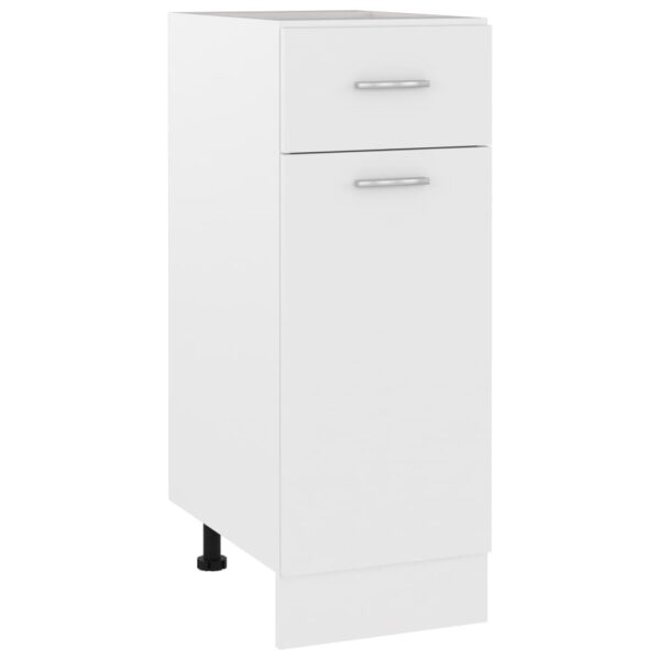 vidaXL Drawer Bottom Cabinet White 11.8"x18.1"x32.1" Engineered Wood