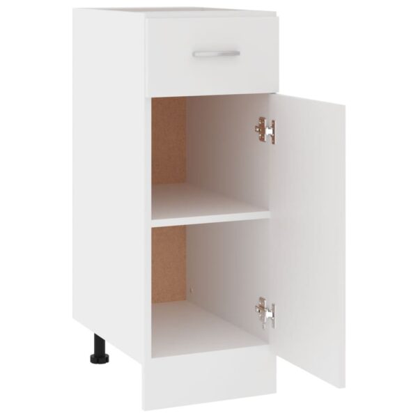 vidaXL Drawer Bottom Cabinet White 11.8"x18.1"x32.1" Engineered Wood - Image 5