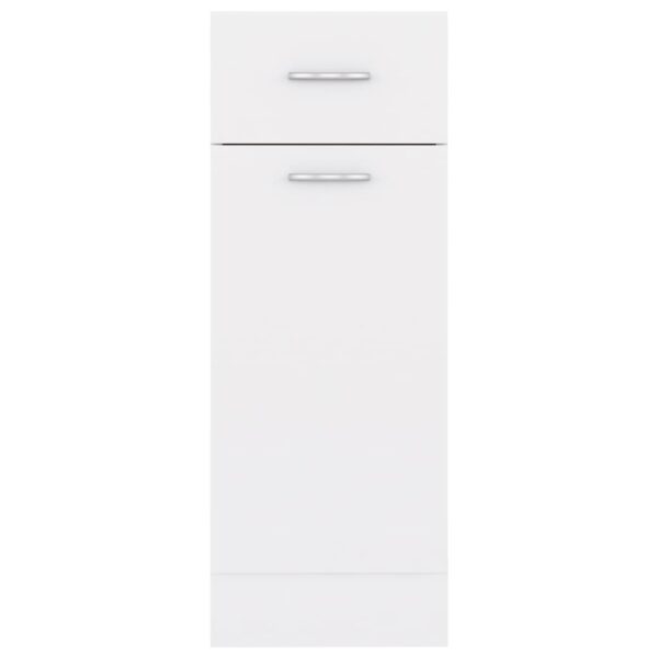 vidaXL Drawer Bottom Cabinet White 11.8"x18.1"x32.1" Engineered Wood - Image 7