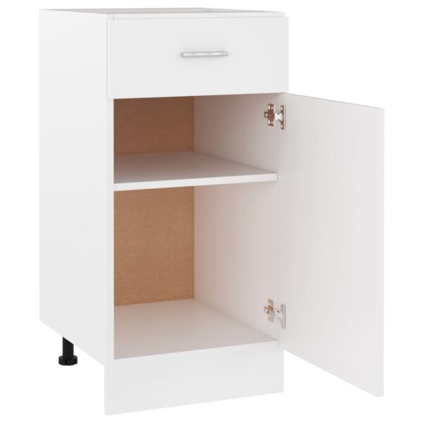 vidaXL Drawer Bottom Cabinet White 15.7"x18.1"x32.1" Engineered Wood - Image 5