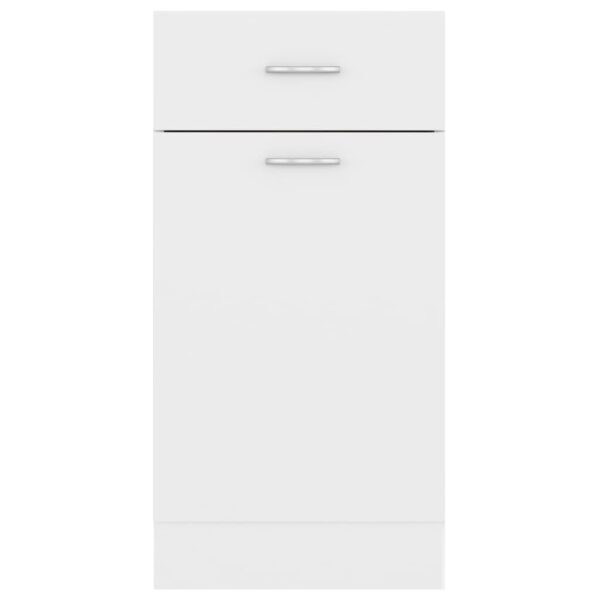 vidaXL Drawer Bottom Cabinet White 15.7"x18.1"x32.1" Engineered Wood - Image 7