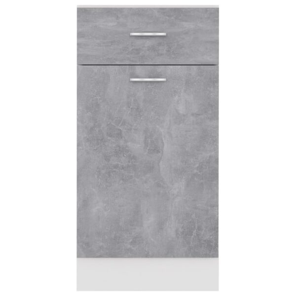 vidaXL Drawer Bottom Cabinet Concrete Gray 15.7"x18.1"x32.1" Engineered Wood - Image 7