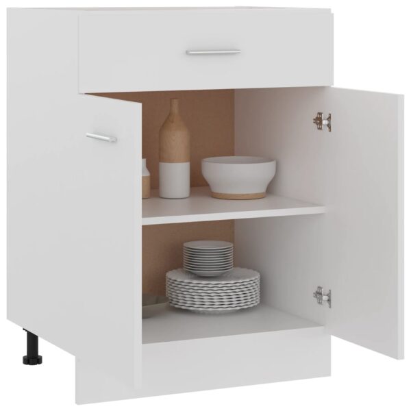 vidaXL Drawer Bottom Cabinet White 23.6"x18.1"x32.1" Engineered Wood - Image 3