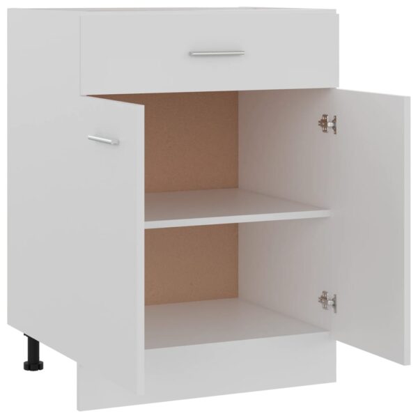 vidaXL Drawer Bottom Cabinet White 23.6"x18.1"x32.1" Engineered Wood - Image 4