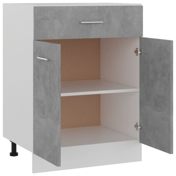 vidaXL Drawer Bottom Cabinet Concrete Gray 23.6"x18.1"x32.1" Engineered Wood - Image 4