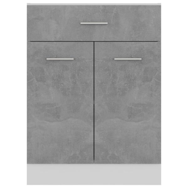 vidaXL Drawer Bottom Cabinet Concrete Gray 23.6"x18.1"x32.1" Engineered Wood - Image 5