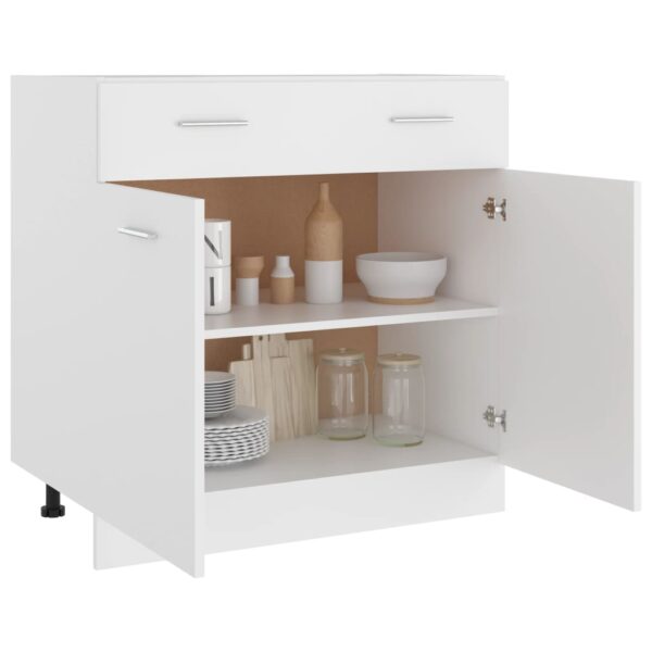 vidaXL Drawer Bottom Cabinet White 31.5"x18.1"x32.1" Engineered Wood - Image 4