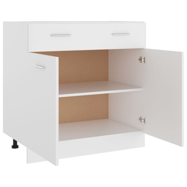 vidaXL Drawer Bottom Cabinet White 31.5"x18.1"x32.1" Engineered Wood - Image 5