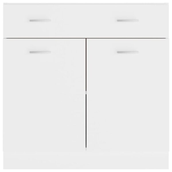 vidaXL Drawer Bottom Cabinet White 31.5"x18.1"x32.1" Engineered Wood - Image 6