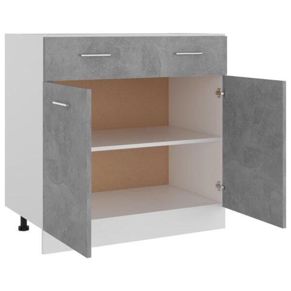 vidaXL Drawer Bottom Cabinet Concrete Gray 31.5"x18.1"x32.1" Engineered Wood - Image 5