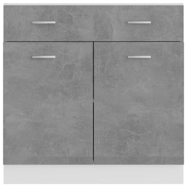 vidaXL Drawer Bottom Cabinet Concrete Gray 31.5"x18.1"x32.1" Engineered Wood - Image 6