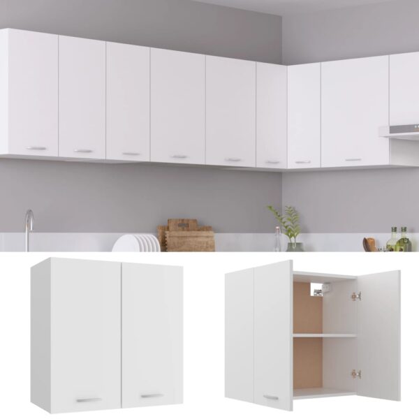 vidaXL Hanging Cabinet White 23.6"x12.2"x23.6" Engineered Wood - Image 2