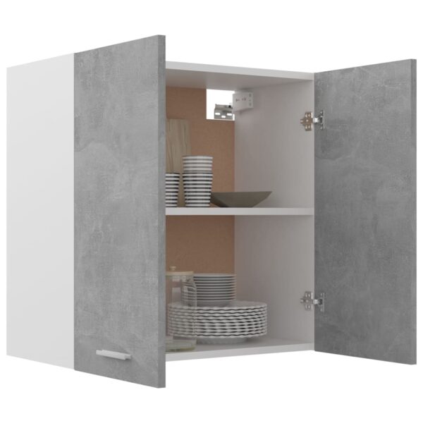 vidaXL Hanging Cabinet Concrete Gray 23.6"x12.2"x23.6" Engineered Wood - Image 4