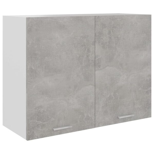 vidaXL Hanging Cabinet Concrete Gray 31.5"x12.2"x23.6" Engineered Wood