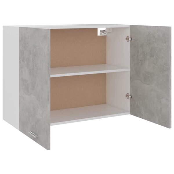 vidaXL Hanging Cabinet Concrete Gray 31.5"x12.2"x23.6" Engineered Wood - Image 5