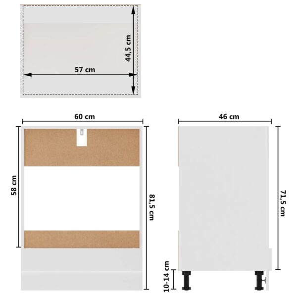 vidaXL Oven Cabinet White 23.6"x18.1"x32.1" Engineered Wood - Image 9