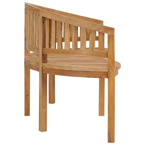 vidaXL Banana Bench 70.9" Solid Teak Wood - Image 3