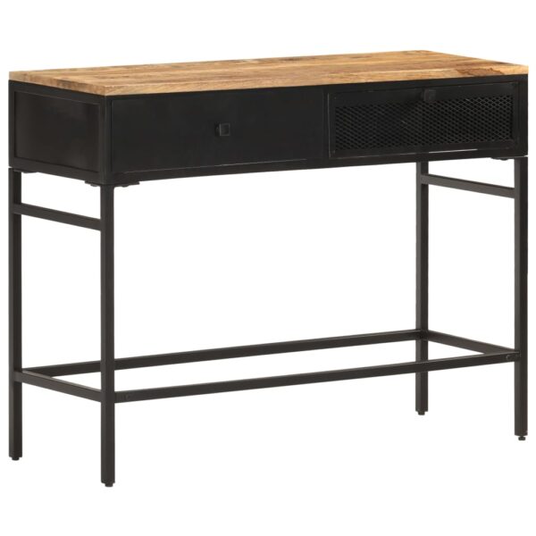 vidaXL Sideboard 39.4"x13.8"x30.3" Solid Rough Mango Wood - Image 10