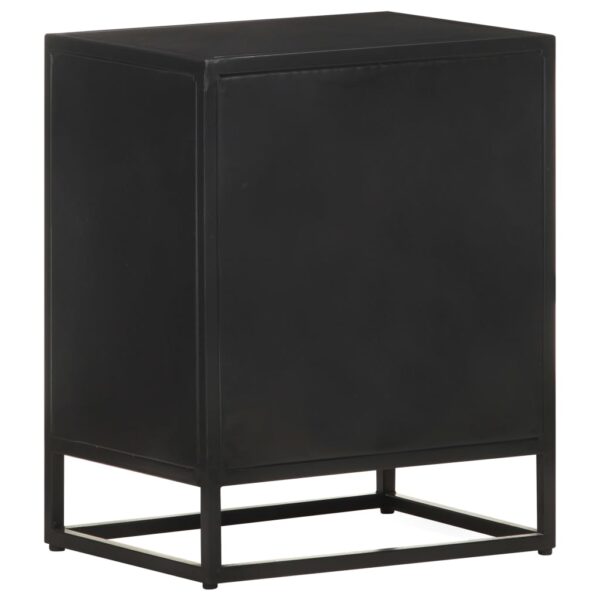 vidaXL Bedside Cabinet 15.7"x11.8"x19.7" Rough Mango Wood - Image 4