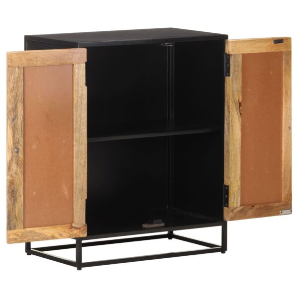 vidaXL Sideboard 23.6"x13.8"x29.5" Rough Mango Wood - Image 3