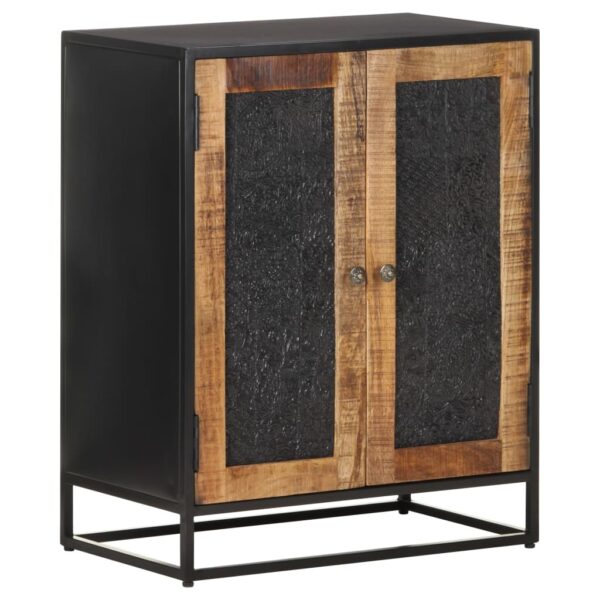 vidaXL Sideboard 23.6"x13.8"x29.5" Rough Mango Wood - Image 8