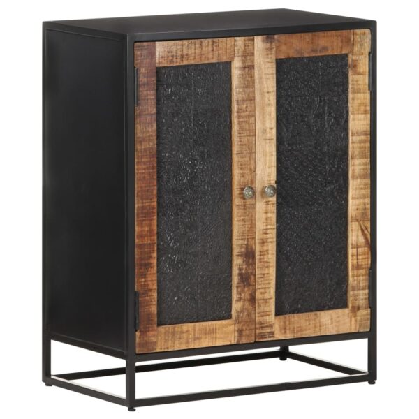 vidaXL Sideboard 23.6"x13.8"x29.5" Rough Mango Wood - Image 9