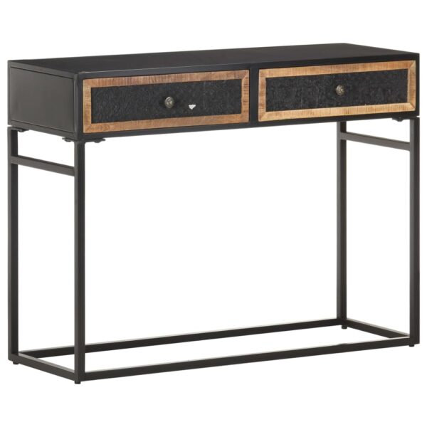 vidaXL Console Table 39.4"x13.8"x29.5" Solid Mango Wood - Image 9