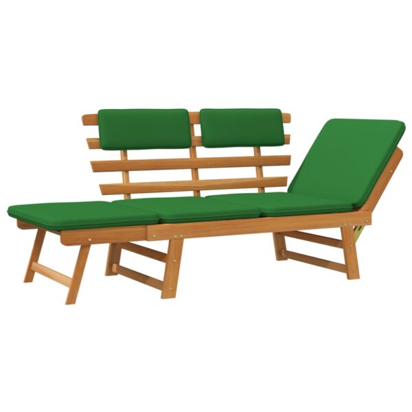 vidaXL Patio Bench with Cushions 2-in-1 74.8" Solid Acacia Wood - Image 6