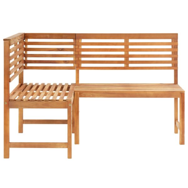 vidaXL Patio Corner Bench 55.1" Solid Acacia Wood - Image 2