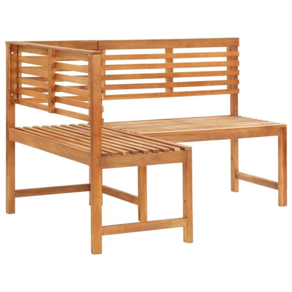 vidaXL Patio Corner Bench 55.1" Solid Acacia Wood - Image 3