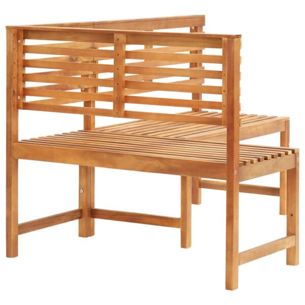 vidaXL Patio Corner Bench 55.1" Solid Acacia Wood - Image 4