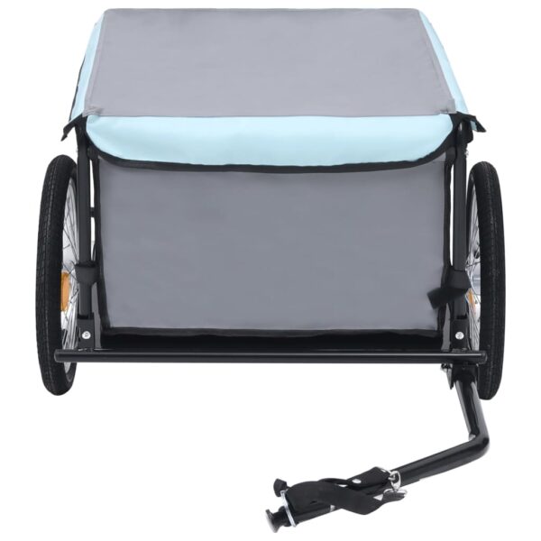 vidaXL Bike Trailer Black and Blue 143.3 lb - Image 2