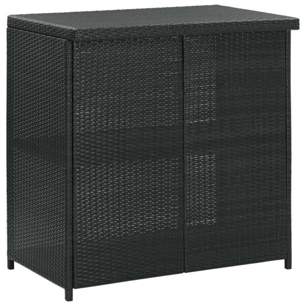 vidaXL 3 Piece Bar Set Poly Rattan Black - Image 4