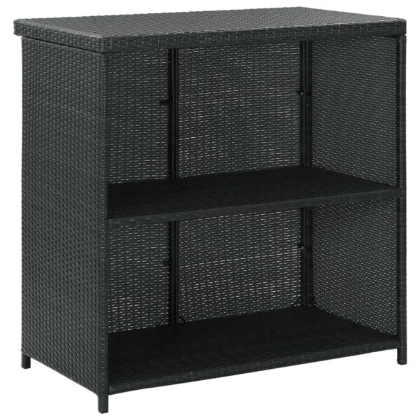 vidaXL 3 Piece Bar Set Poly Rattan Black - Image 5